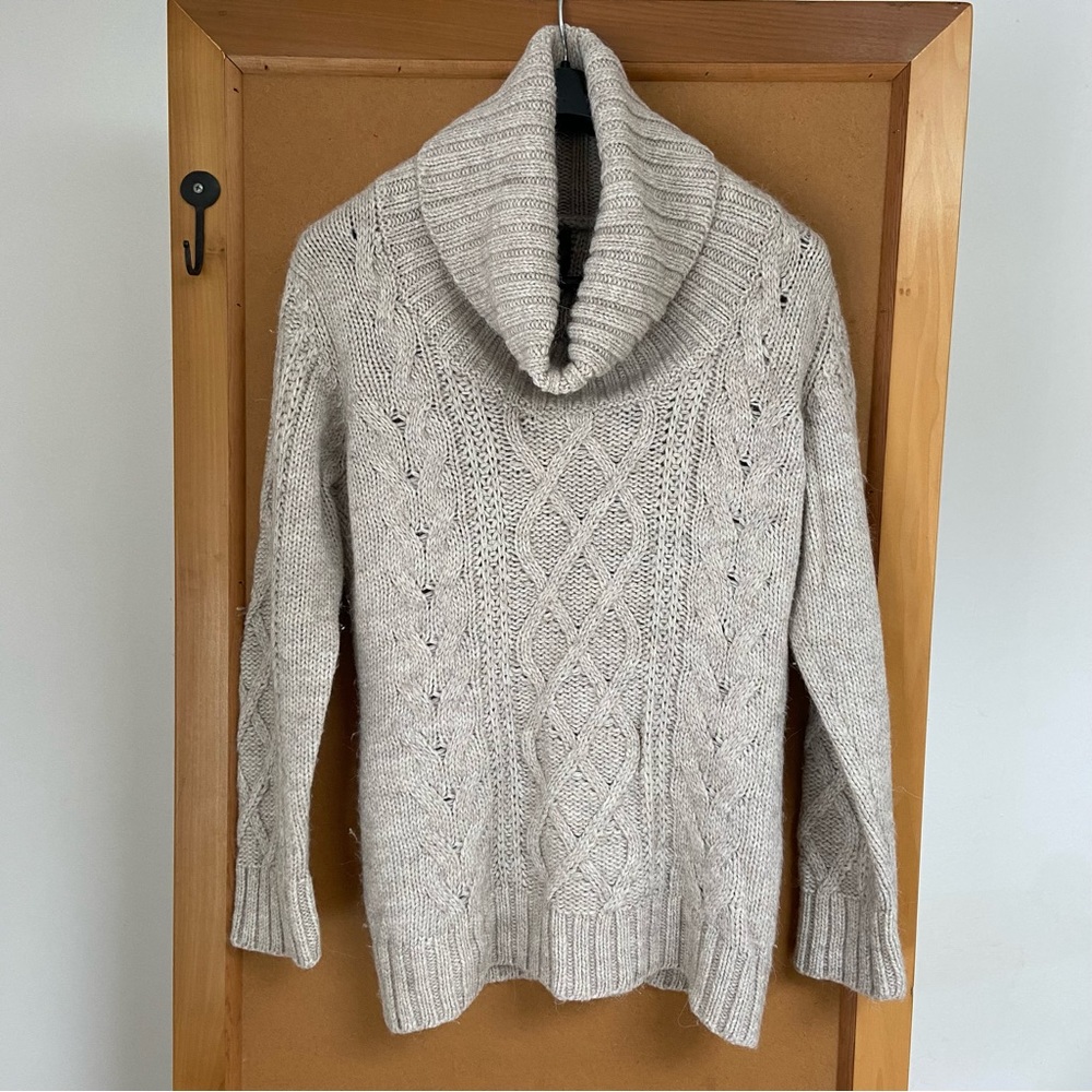 Barbour womens sweater sz L cowl neck warm